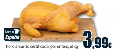 Oferta de Pollo Amarillo Certificado por 3,99€ en Unide Market