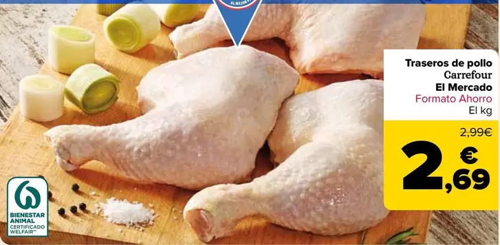 Oferta de Carrefour - Traseros De Pollo El Mercado por 2,69€ en Carrefour