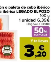 Oferta de Legado Elpozo - Paleta De Cebo Iberica 50% Raza Iberica  en Carrefour