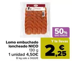 Oferta de Nico - Lomo Embuchado Loncheado  en Carrefour