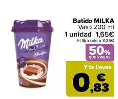 Oferta de Milka - Batido  en Carrefour