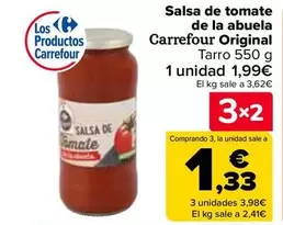 Oferta de Carrefour - Salsa De Tomate  De La Abuela  Original por 1,99€ en Carrefour