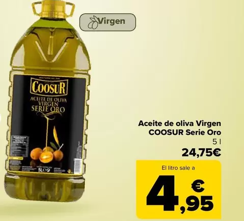 Oferta de Coosur - Aceite De Oliva Virgen Serie Oro por 24,75€ en Carrefour