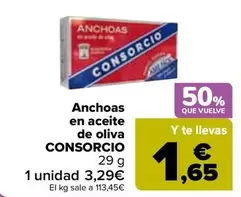 Oferta de Consorcio - Anchoas En Aceite De Oliva  en Carrefour