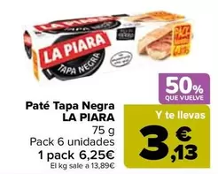 Oferta de La Piara - Paté Tapa Negra  en Carrefour