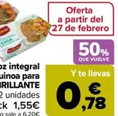 Oferta de Brillante - Arroz Integral Con Chi­a O Quinoa Para Microondas  en Carrefour