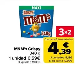 Oferta de M&M's - Crispy en Carrefour