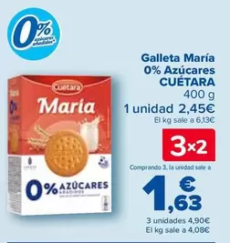 Oferta de Cuétara - Galletas Maria 0% Azucares  en Carrefour