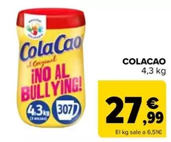 Oferta de Cola Cao - 4,3 Kg por 27,99€ en Carrefour