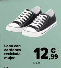 Oferta de Lona Con Cordones Reciclada  Mujer por 12,99€ en Carrefour