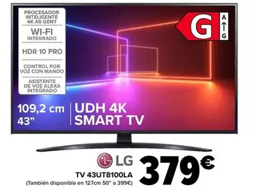 Oferta de LG - Tv 43ut8100la por 379€ en Carrefour