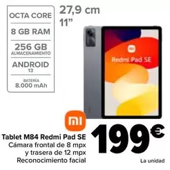 Oferta de Xiaomi - Tablet M84 Redmi Pad Se por 199€ en Carrefour