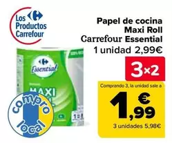 Oferta de Carrefour - Papel De Cocina Maxi Roll Essential en Carrefour