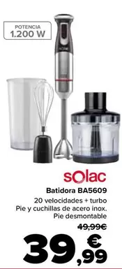 Oferta de Solac - Batidora BA5609 por 39,99€ en Carrefour