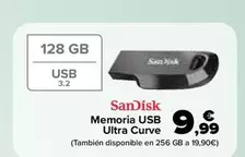 Oferta de Sandisk - Memoria Usb Ultra Curve por 9,99€ en Carrefour