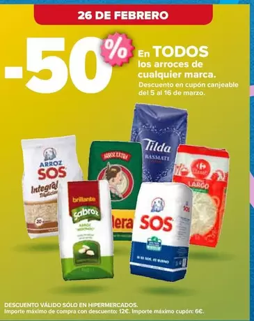 Oferta de Los Arroces De Cualquier Marca en Carrefour