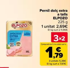 Oferta de Elpozo - Jamón Cocido Extra En Lonchas en Carrefour