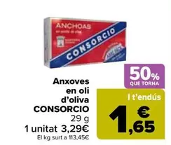 Oferta de Consorcio - Anchoas En Aceite De Oliva en Carrefour