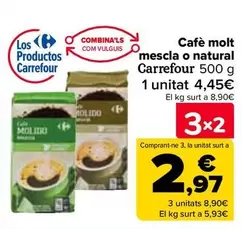 Oferta de Carrefour - Café Molido Mezcla O Natural en Carrefour