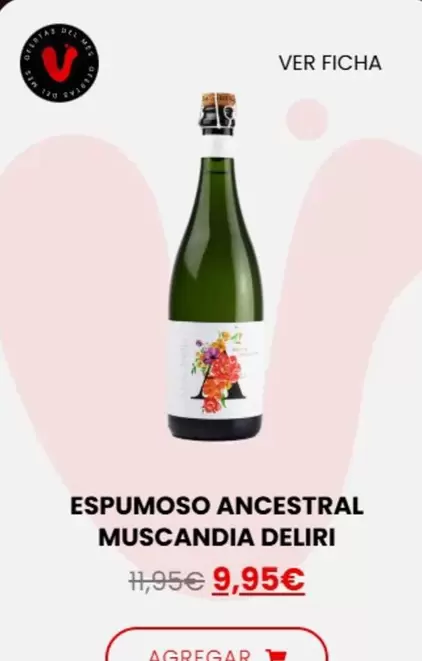 Oferta de Muscandia - Espumoso Ancestral Deliri por 9,95€ en Vinalium