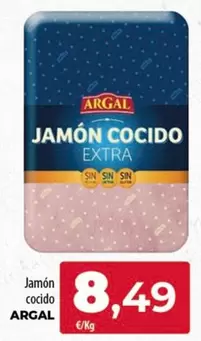 Oferta de Argal - Jamón Cocido por 8,49€ en Spar Tenerife