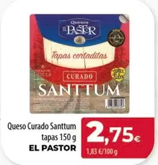 Oferta de El Pastor - Queso Curado Santtum  por 2,75€ en Spar Tenerife