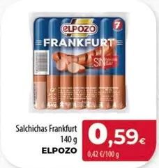 Oferta de Elpozo - Salchichas Frankfurt por 0,59€ en Spar Tenerife