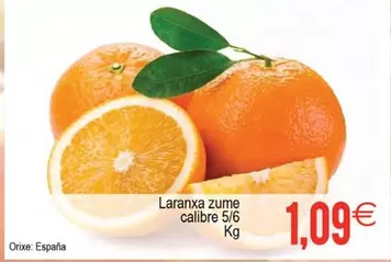 Oferta de Laranxa Zume Calibre 5/6 por 1,09€ en Plenus Supermercados