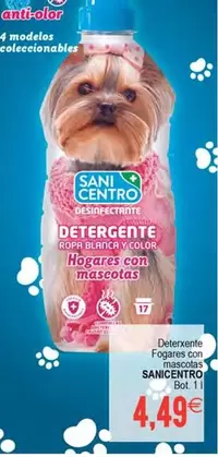 Oferta de Sanicentro - Deterxente Fogares Con Mascotas por 4,49€ en Plenus Supermercados