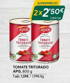 Oferta de Apis - Tomate Triturado por 1,59€ en minymas