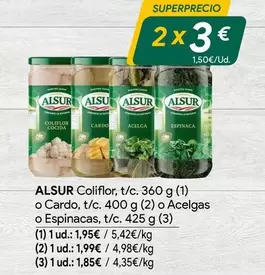 Oferta de Alsur - Coliflor por 1,85€ en minymas