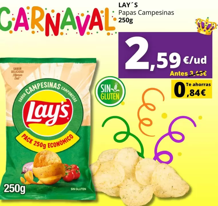 Oferta de Lay's - Papas Campesinas por 2,59€ en Supermercados Tu Alteza