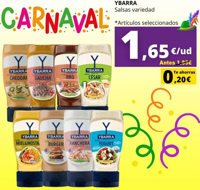 Oferta de Ybarra - Salsas Variedad por 1,65€ en Supermercados Tu Alteza