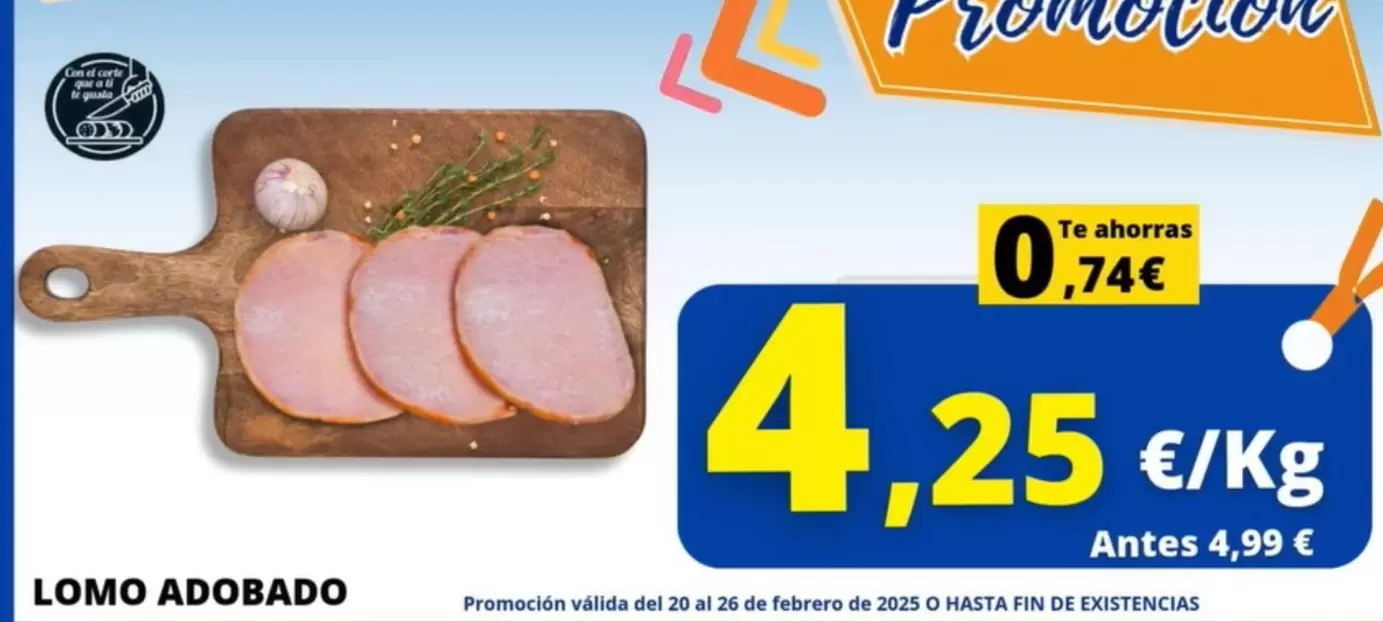 Oferta de Lomo Adobado por 4,25€ en Cash Jesuman