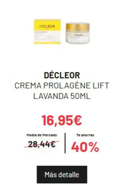 Oferta de Decleor - Crema Prolagène Lift Lavanda por 16,95€ en PrimaPrix