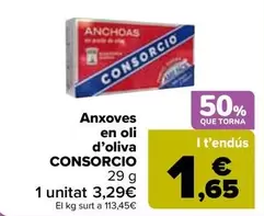 Oferta de Consorcio - Anchoas En Aceite De Oliva  en Carrefour