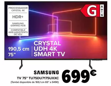 Oferta de Samsung - Tv 75" Tu75du7175uxxc por 699€ en Carrefour