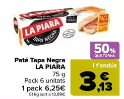 Oferta de La Piara - Paté Tapa Negra  en Carrefour