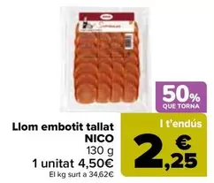 Oferta de Nico - Lomo Embuchado Loncheado  en Carrefour