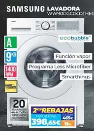 Oferta de Samsung - Lavadora WW90CGC04DTHEC por 398,65€ en Electrocash