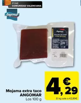Oferta de Angomar - Mojama Extra Taco por 4,29€ en Carrefour