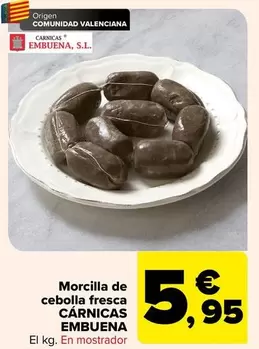 Oferta de Origen - Morcilla de cebolla fresca por 5,95€ en Carrefour