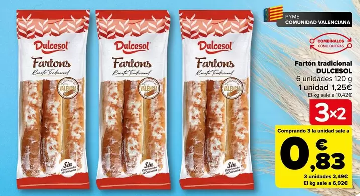 Oferta de Dulcesol - Tarton Tradicional por 1,25€ en Carrefour