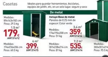 Oferta de Casetas  por 179€ en Mi Bricolaje