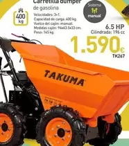 Oferta de Takuma - Carretilla Dumper por 1590€ en Mi Bricolaje