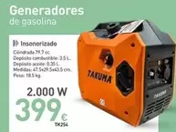 Oferta de Takuma - Generadores De Gasolina por 399€ en Mi Bricolaje