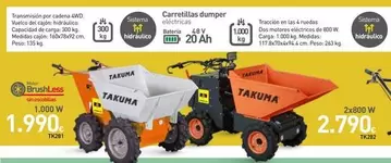 Oferta de Takuma - Carretillas Dumper por 1990€ en Mi Bricolaje