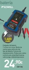 Oferta de Sowell - Cargador De Bateria por 24,9€ en Mi Bricolaje