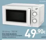 Oferta de Microondas  por 49,9€ en Mi Bricolaje