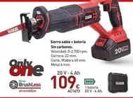 Oferta de Aicer - Sierra Sable + Batería Sin Carbones. por 109€ en Mi Bricolaje